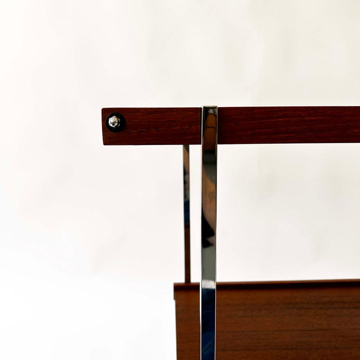 Teak und Chrom Servierwagen, 1960er