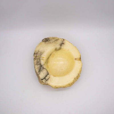 Marmor Aschenbecher, von oben fotografiert