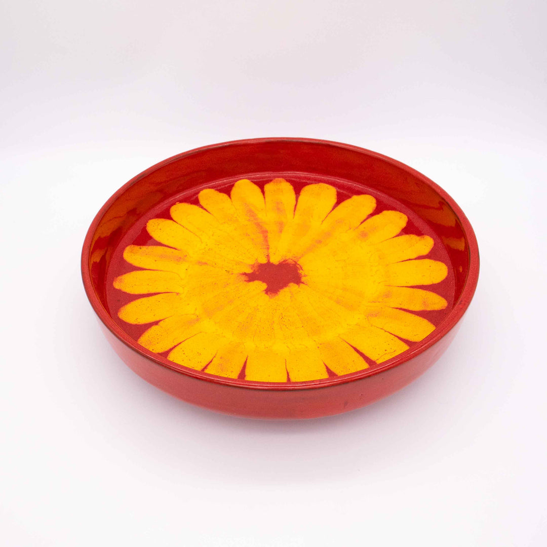 Tortenschale "Sonnenblume", von oben fotografiert
