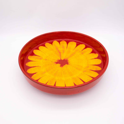 Tortenschale "Sonnenblume", von oben fotografiert