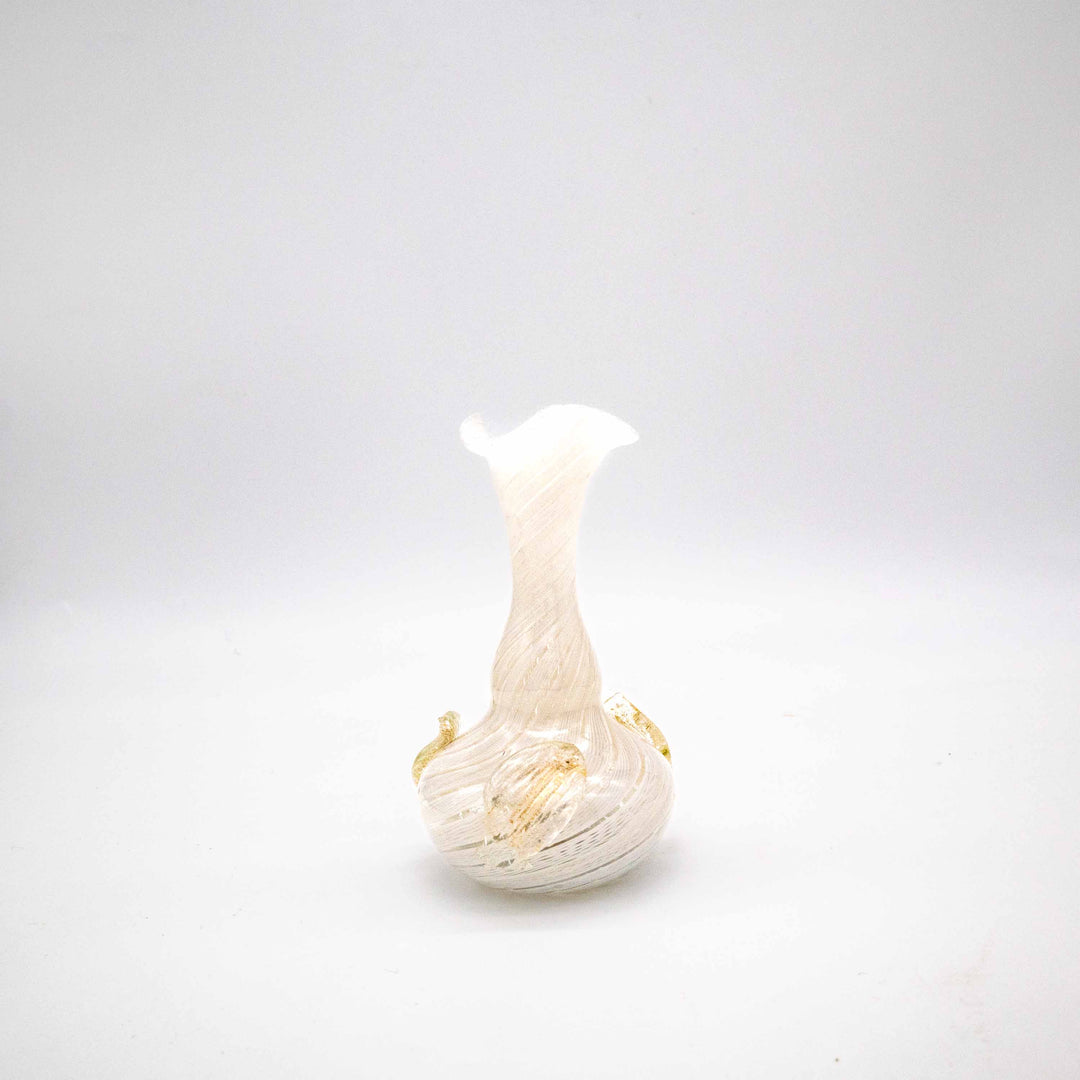 Kleine Murano Vase mit Zanfirico Dekor, Rückseite