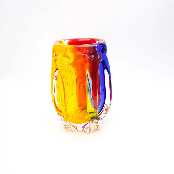 Kunstglasvase „Tricolore“, 1960er Jahre, Rückseite
