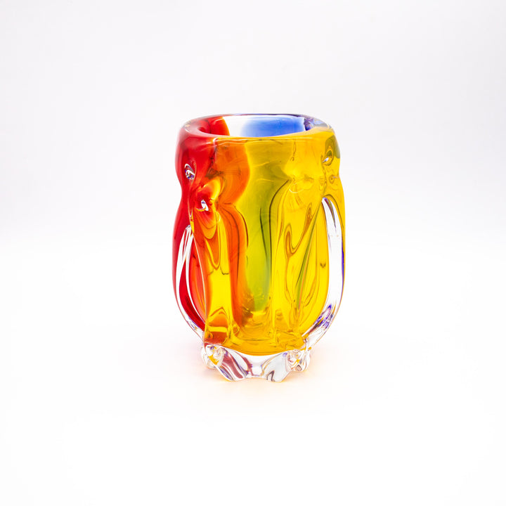 Kunstglasvase „Tricolore“, 1960er Jahre, Seitenansicht rechts