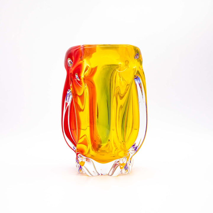 Kunstglasvase „Tricolore“, 1960er Jahre, Untersicht