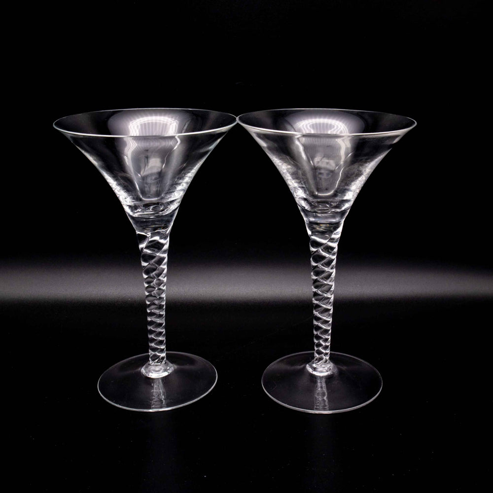 2er Set hochstielige Martini Gläser, nebeneinander