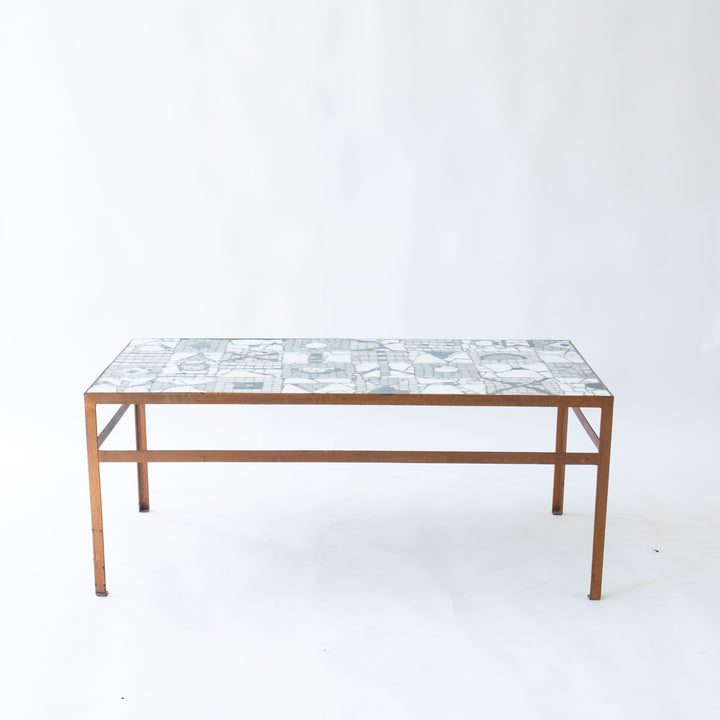 Mosaik Couchtisch von Kurt Moldovan, Rückseite
