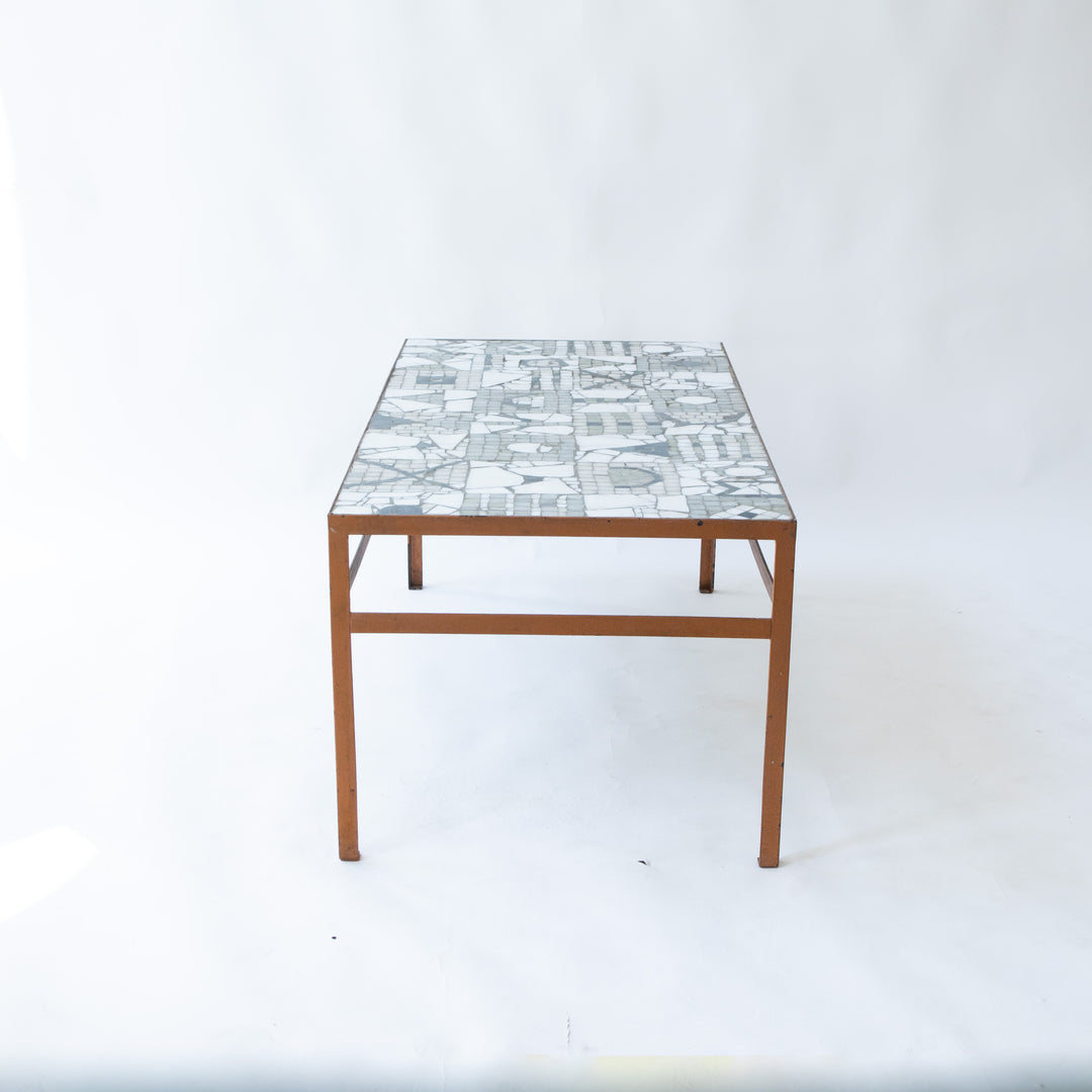Mosaik Couchtisch von Kurt Moldovan, Seitenansicht links