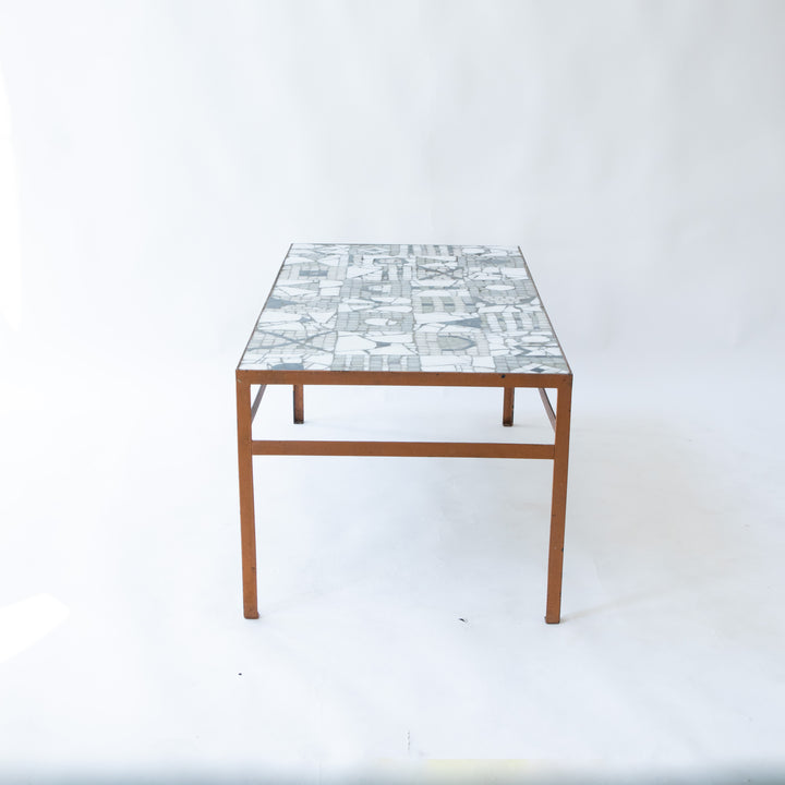 Mosaik Couchtisch von Kurt Moldovan, Seitenansicht links
