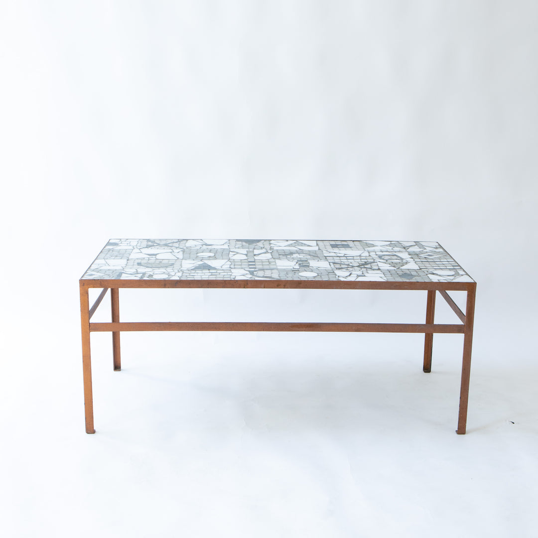 Mosaik Couchtisch von Kurt Moldovan, Vorderseite
