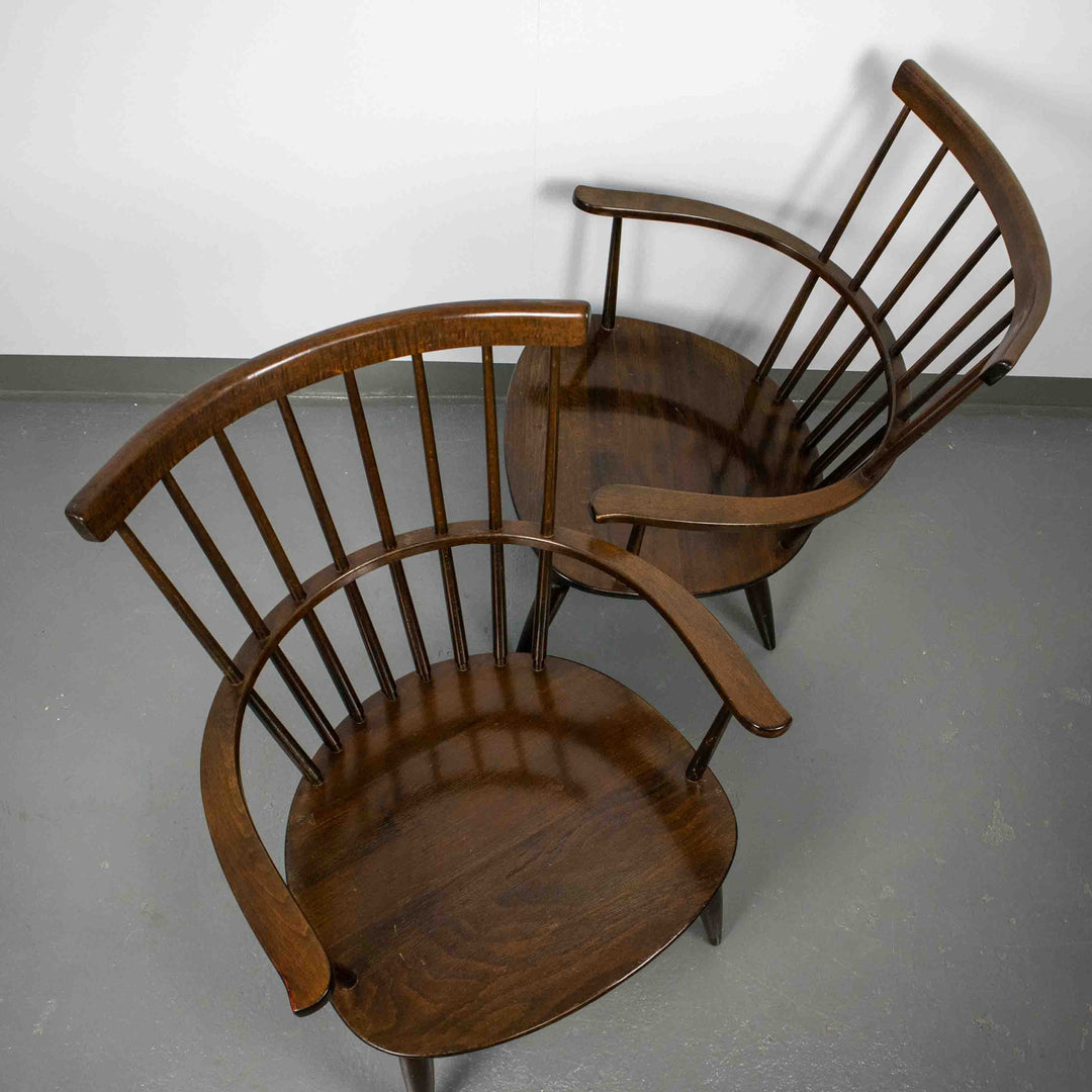2er Set Armlehnstuhl von Franz Schuster für Wiesner-Hager, von oben fotografiert