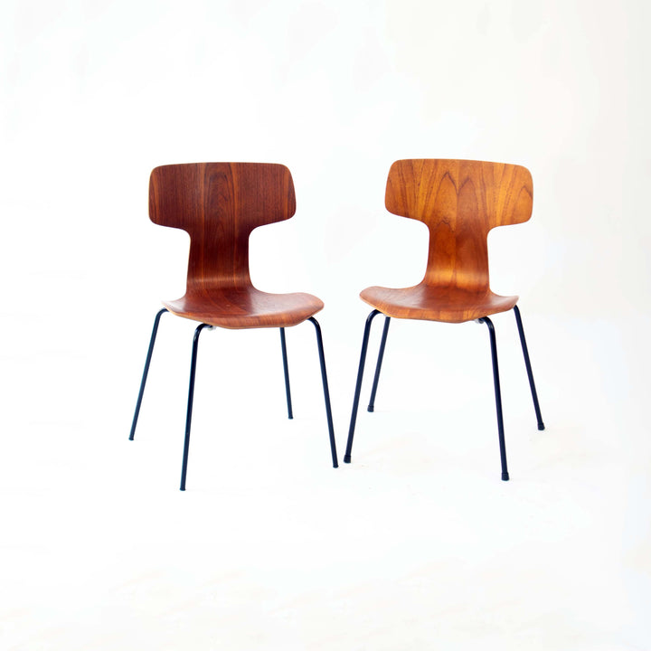Paar Hammer Chairs Modell 3103 von Arne Jacobsen für Fritz Hansen, arrangiert