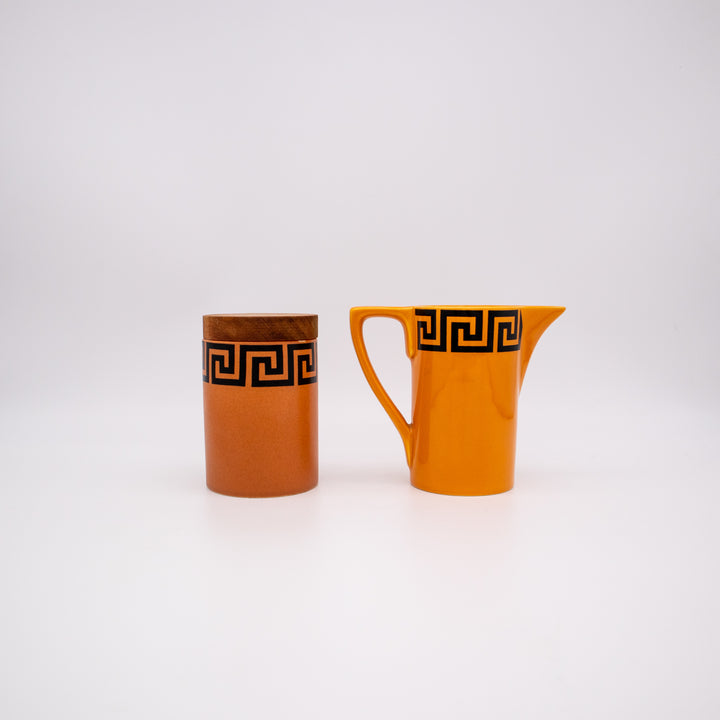 Milchkännchen & Zuckerdose Set von Portmeirion Pottery, Seitenansicht rechts