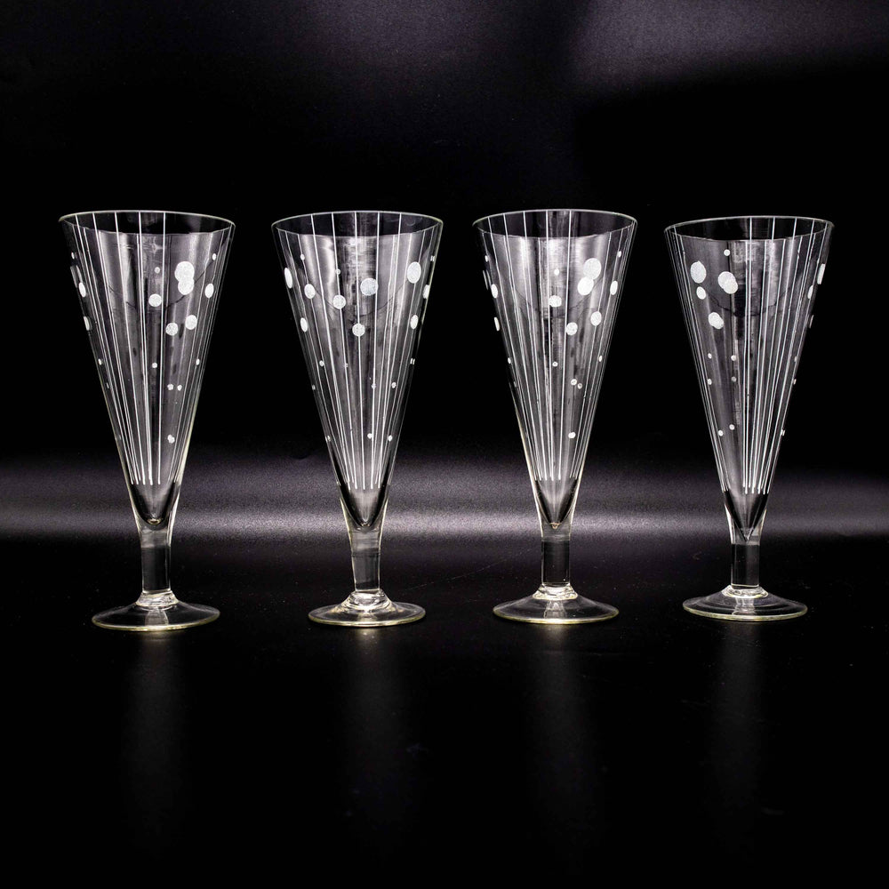 Set von 4 Sektflöten, Vorderseite