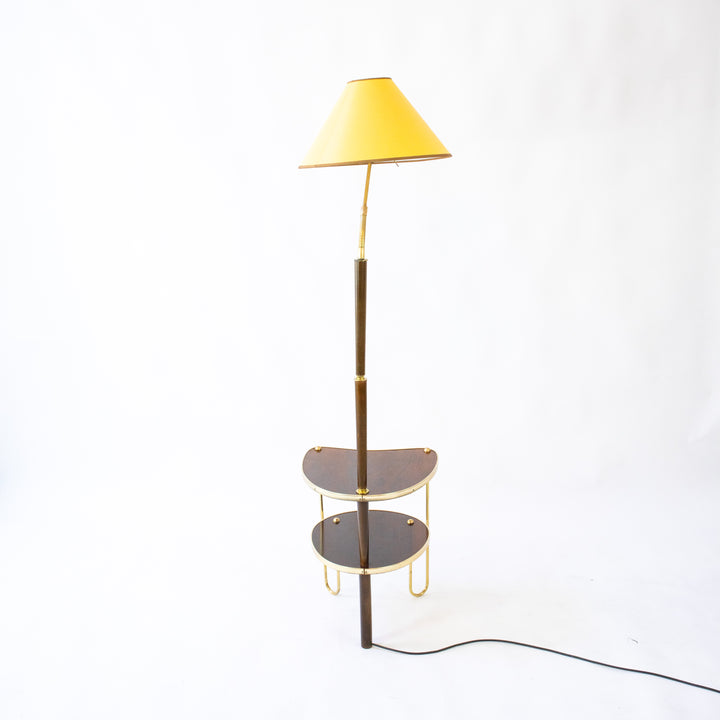 Stehlampe mit integriertem Beistelltisch aus den 1950er Jahren, Rückseite