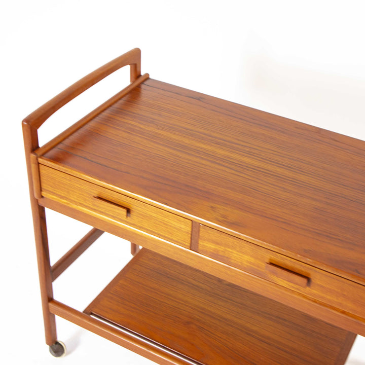 Teak Servierwagen von Arrebo Møbler, Detailansicht Platte