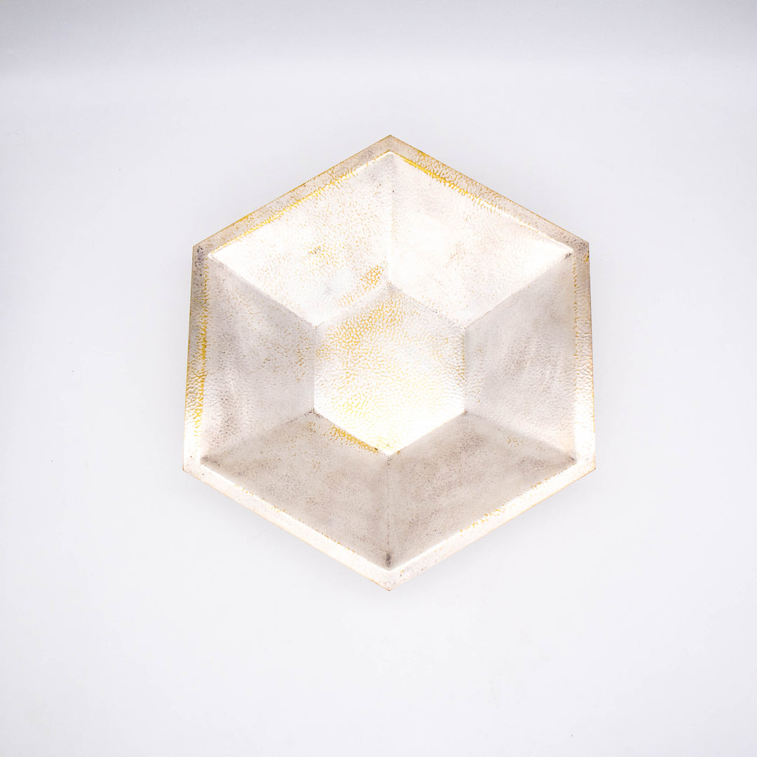 Versilberte Art Deco Schale von Argentor, Vogelperspektive