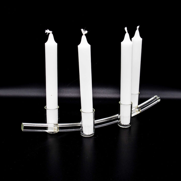 Vintage 4 flammiger Kerzenständer von Eisch, mit Kerzen