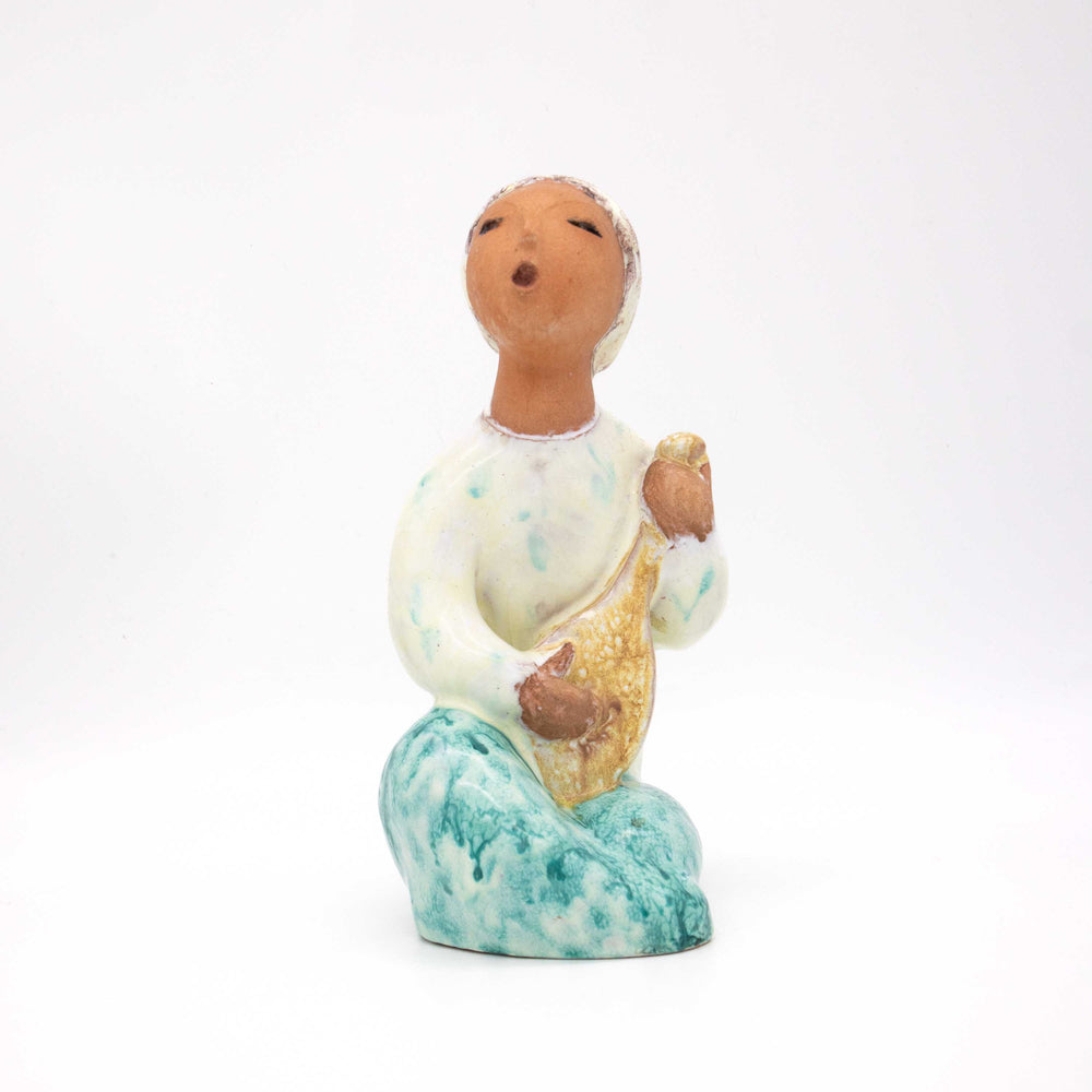Vintage Art Déco Mandolinenspieler Figur, Vorderseite