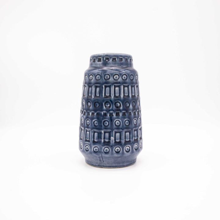 Vintage Blaue Keramik Vase 260-18, Rückseite
