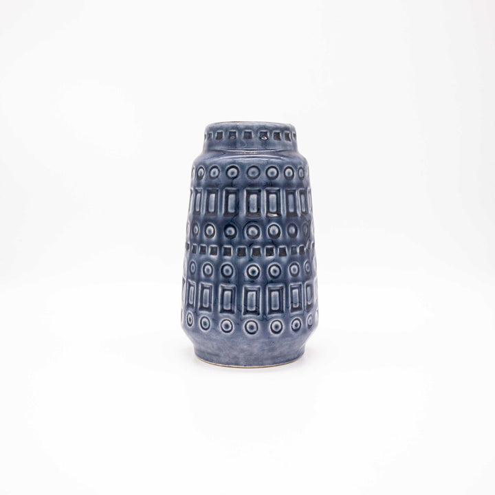 Vintage Blaue Keramik Vase 260-18, Vorderseite