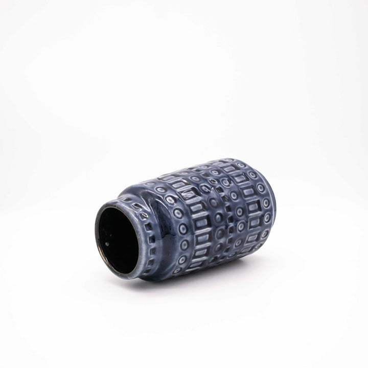 Vintage Blaue Keramik Vase 260-18, liegend