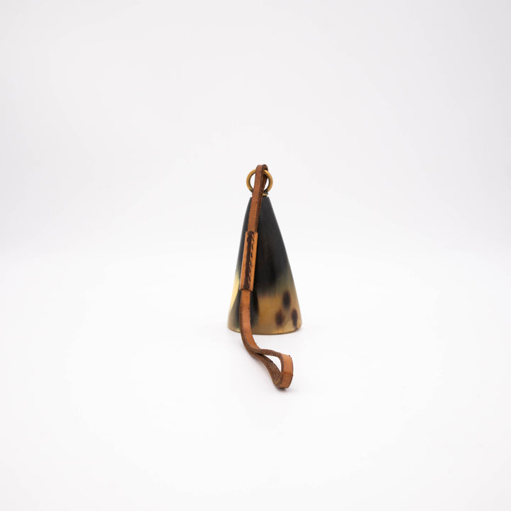 Vintage Carl Auböck Flaschenverschluss aus Horn, Leder & Kork, Rückseite