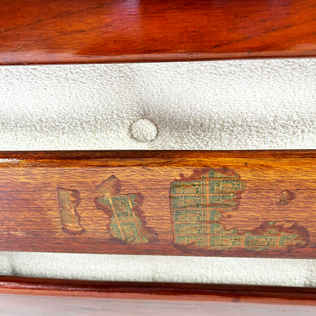 Vintage "Costela" Sofa von Martin Eisler & Carlo Hauner, Detailansicht Original Etikette Label