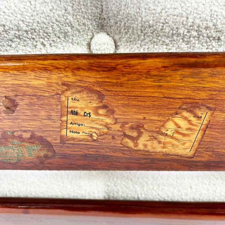 Vintage "Costela" Sofa von Martin Eisler & Carlo Hauner, Detailansicht Original Etikette Label