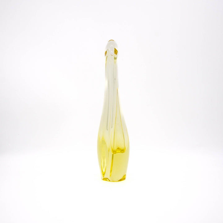 Vintage Gelbe Vase von Miroslav Klinger für Zelezny Brod, Seitenansicht rechts