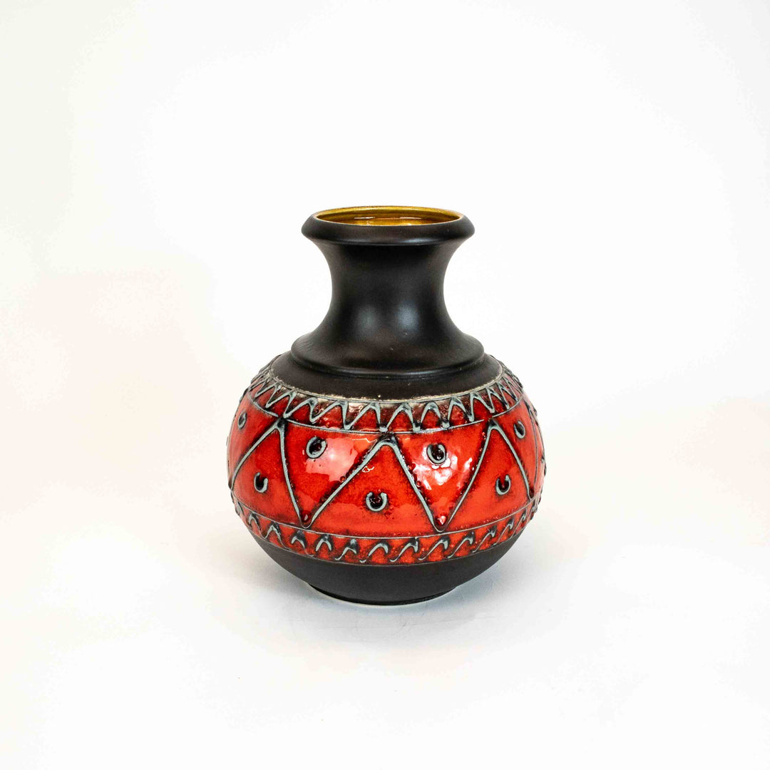 Vintage Große westdeutsche Fat Lava Vase 553 von Scheurich, Rückseite