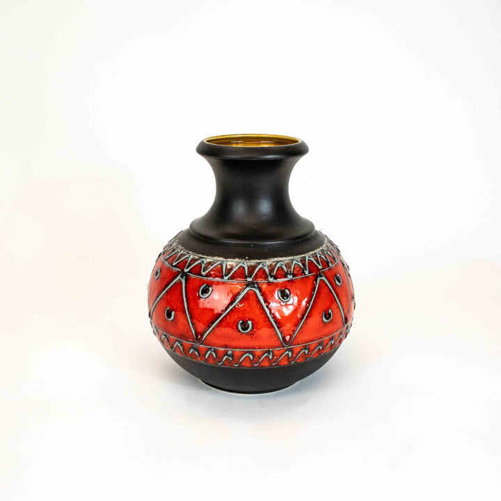 Vintage Große westdeutsche Fat Lava Vase 553 von Scheurich, Rückseite