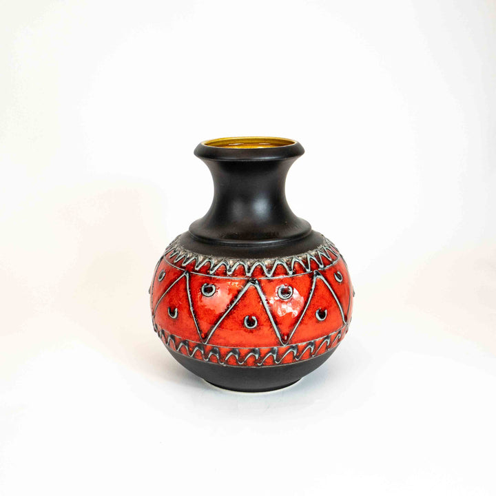 Vintage Große westdeutsche Fat Lava Vase 553 von Scheurich, Vorderseite