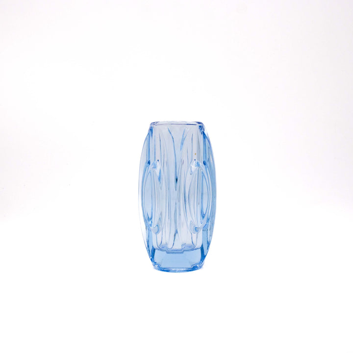 Vintage Hellblaue Bullet Vase von Rudolf Schrötter, Vorderseite