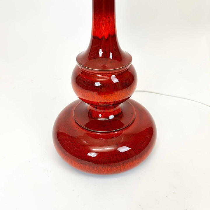 Vintage Hustadt Space Age Bodenlampe mit Keramikfuß, Detailansicht Fuß