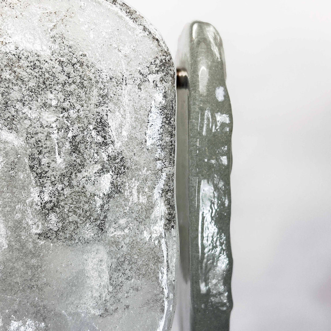 Vintage J.T. Kalmar Eisglasluster "Dürnstein",  Detailansicht Glas