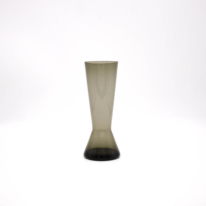 Vintage Kleine Trichtervase aus Rauchglas, Rückseite