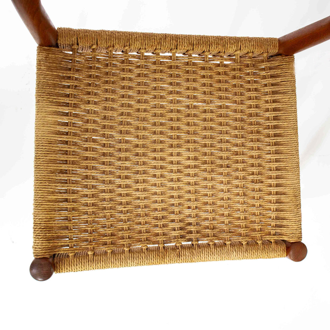 Vintage Paar Teak Sessel von Arne Hovmand Olsen, Detailansicht Bespannung 2