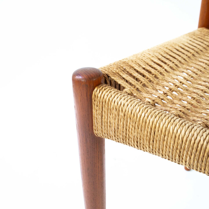 Vintage Paar Teak Sessel von Arne Hovmand Olsen, Detailansicht Fuß