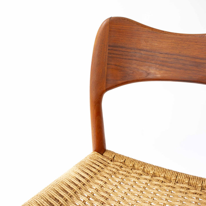 Vintage Paar Teak Sessel von Arne Hovmand Olsen, Detailansicht Lehne