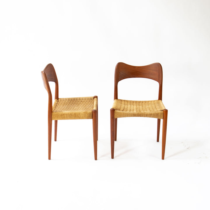 Vintage Paar Teak Sessel von Arne Hovmand Olsen, alternierende Seitenansicht rechts 2