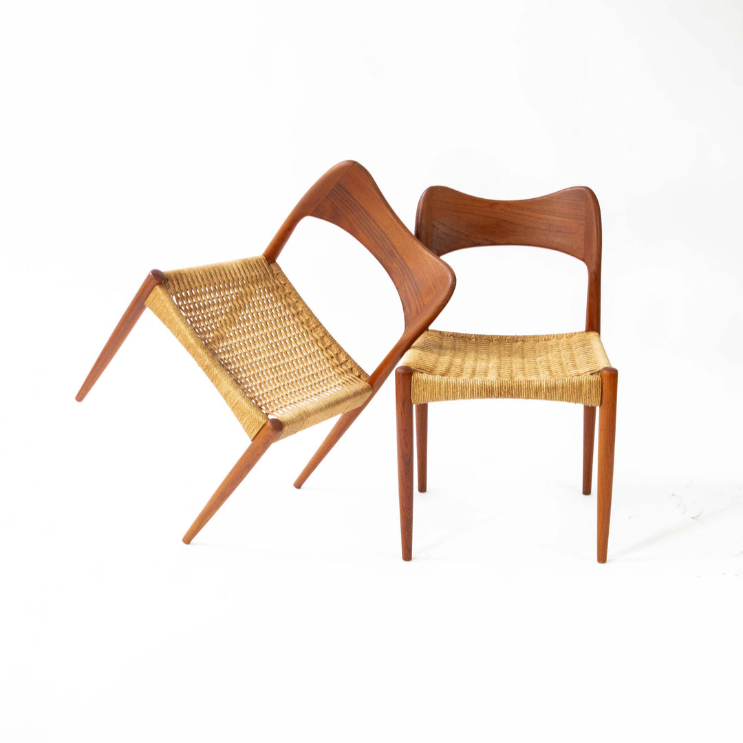 Vintage Paar Teak Sessel von Arne Hovmand Olsen, arrangiert