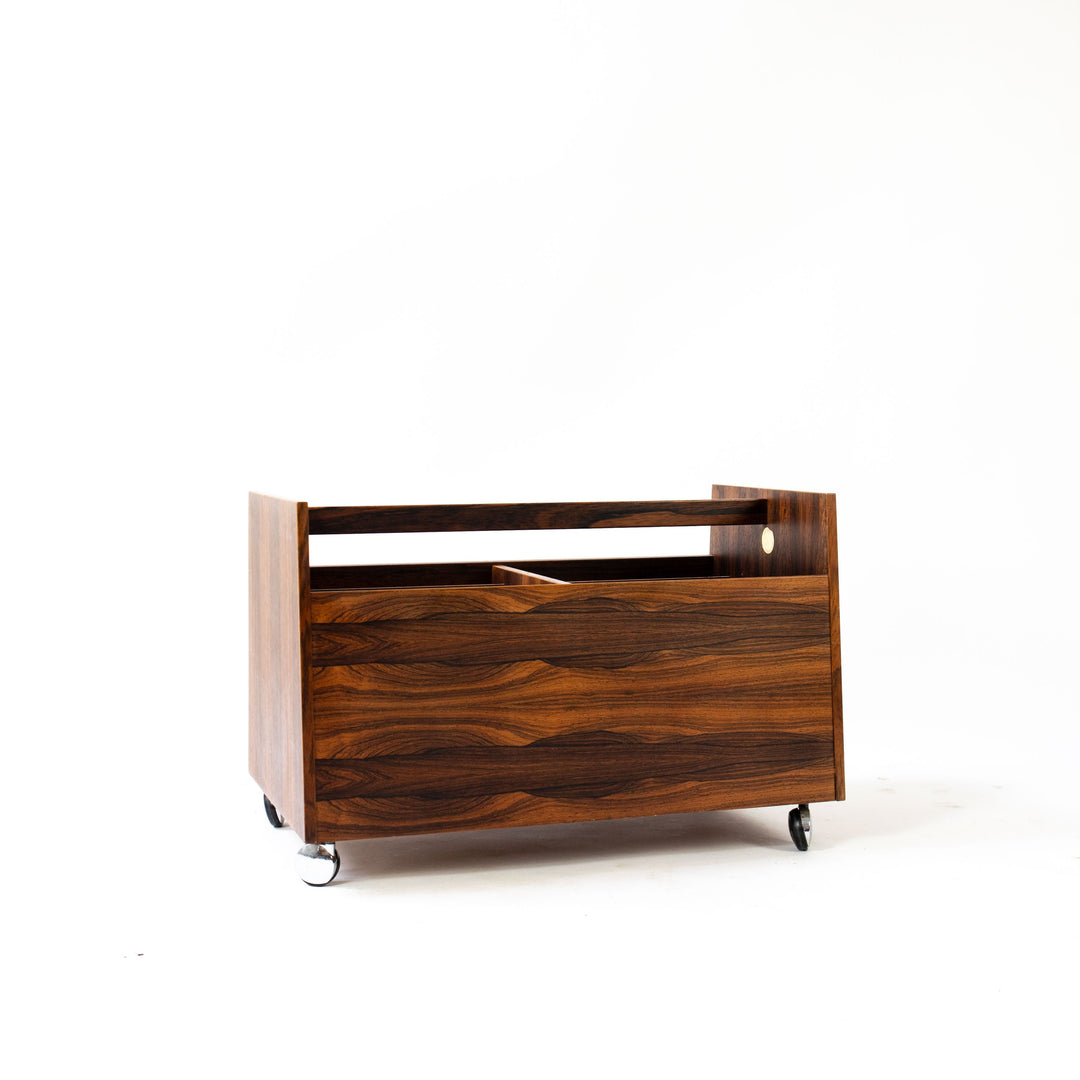 Vintage Palisander Schallplattenständer "Scala" von Rolf Hesland für Bruksbo, Rückseite