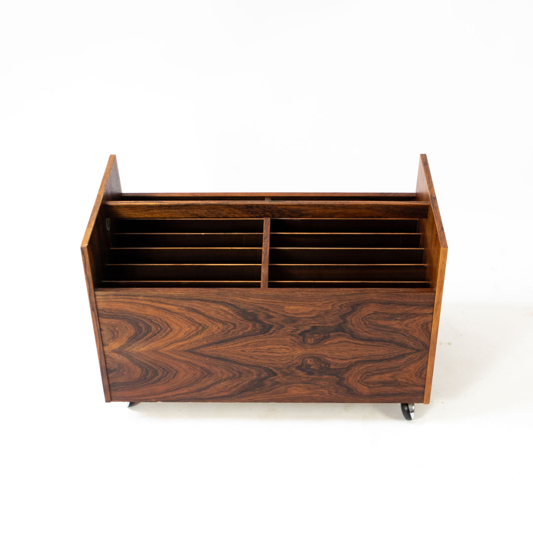 Vintage Palisander Schallplattenständer "Scala" von Rolf Hesland für Bruksbo, Vogelperspektive