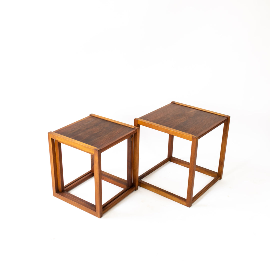 Vintage Satztische "Modell 375" von Børge Mogensen für Fredericia, 2 der 3 Tische