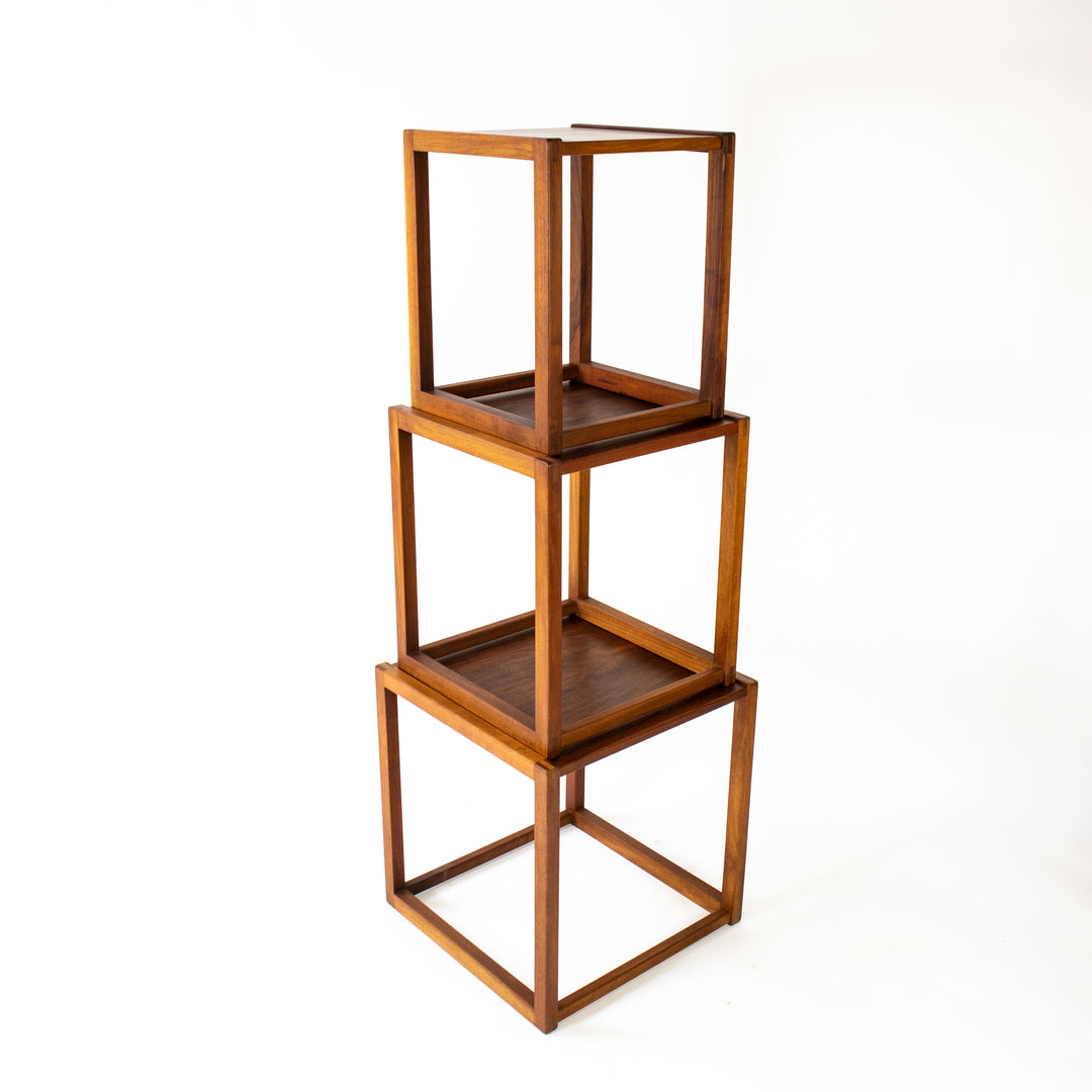 Vintage Satztische "Modell 375" von Børge Mogensen für Fredericia, gestappelt