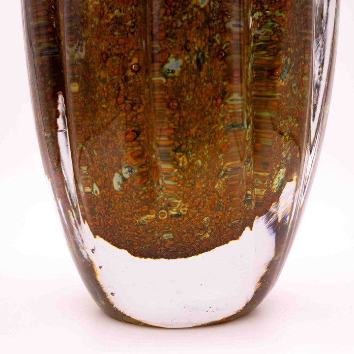 Vintage Schwere Gral Glas Vase von Karl Wiedmann, Detailansicht liegend 