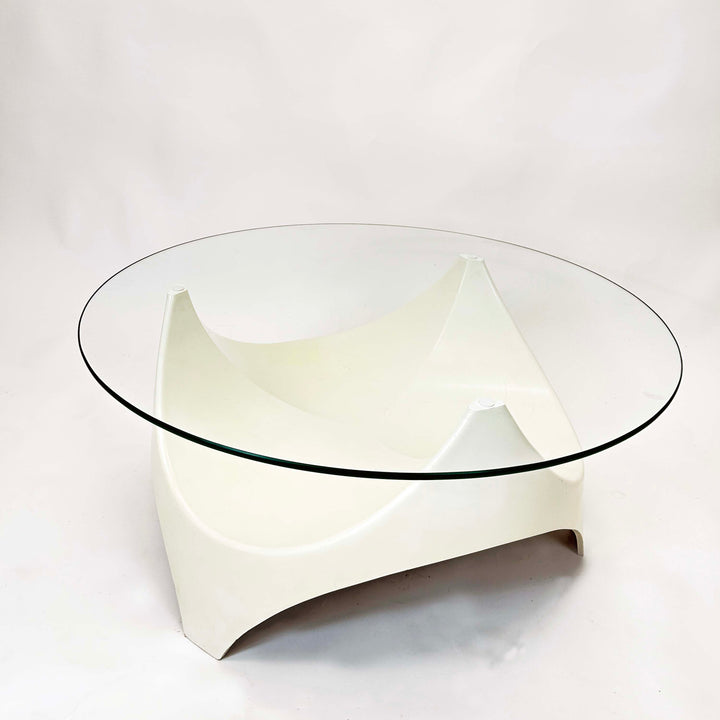  Vintage Space Age Couchtisch von Opal, von oben fotografiert