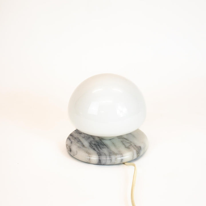 Vintage Space Age Optelma Tischlampe auf Marmorsockel, Rückseite