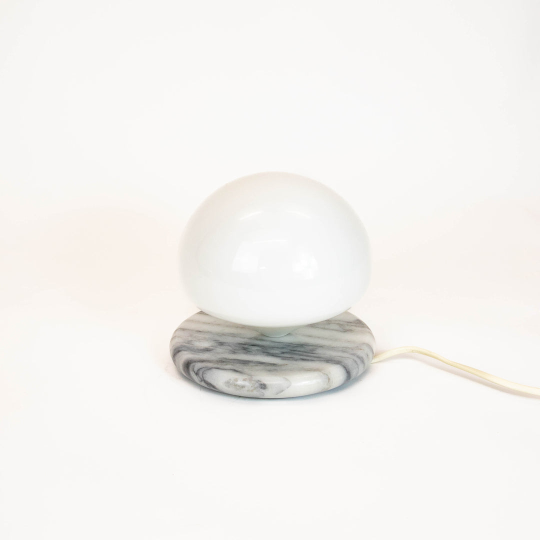 Vintage Space Age Optelma Tischlampe auf Marmorsockel, Vorderseite