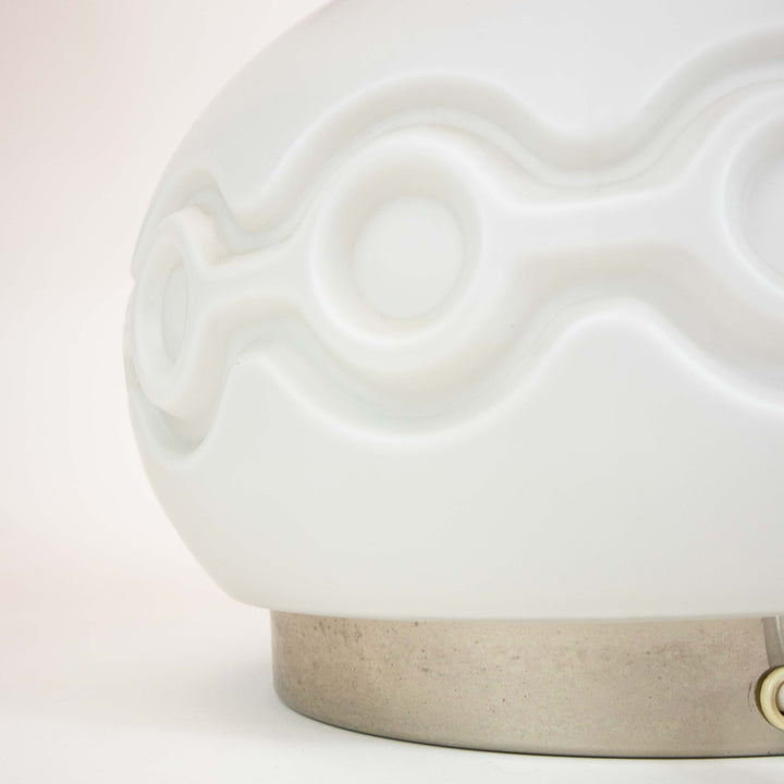 Vintage Space Age Standlampe von Peill & Putzler mit beleuchtetem Sockel, Detailansicht Fuß